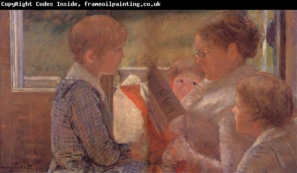 Mary Cassatt Mary readinf for her grandchildren